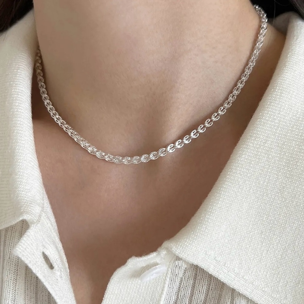 Solid sterling silver 925 link Necklace